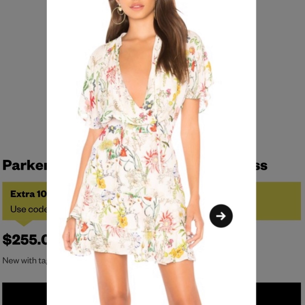 Parker White Floral Dress
